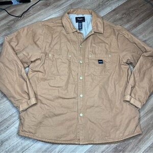 Walls Workwear Jacket Brown Sherpa Lined With Corduroy Collar XL Stain